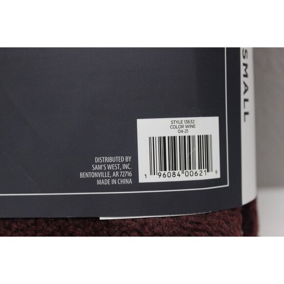 Member's Mark men's wine snap close alpine sherpa pullover jacket S - Picture 10 of 10